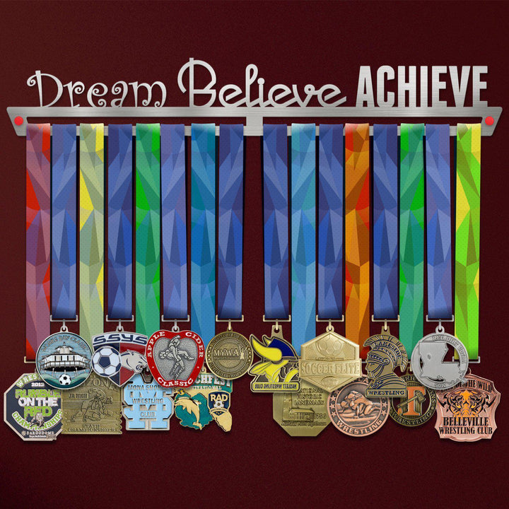 Dream Believe Achieve Medal Hanger Display-Medal Display-Victory Hangers®