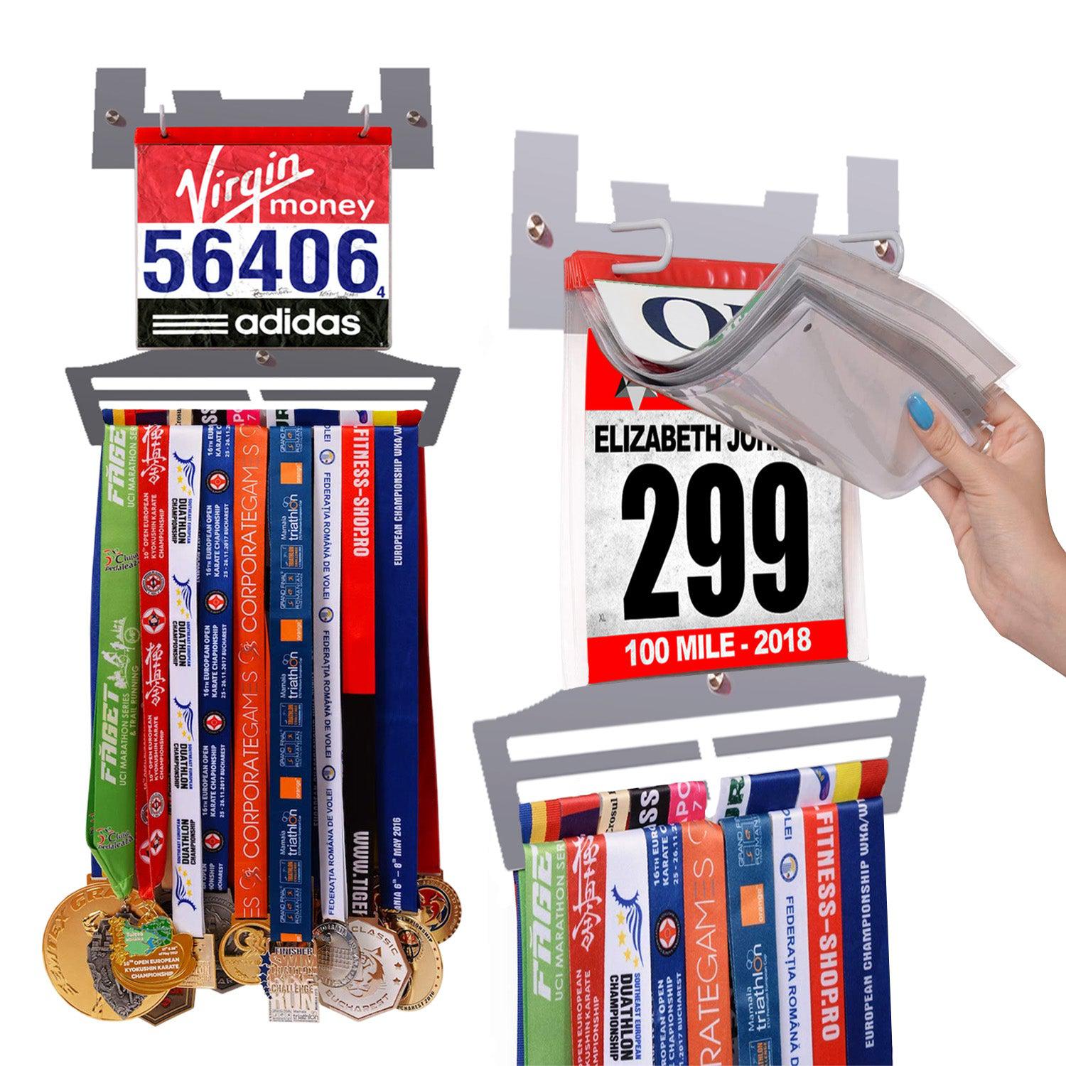 Race Bib Holder + Medal Hanger Display Rack V2 Victory Hangers®