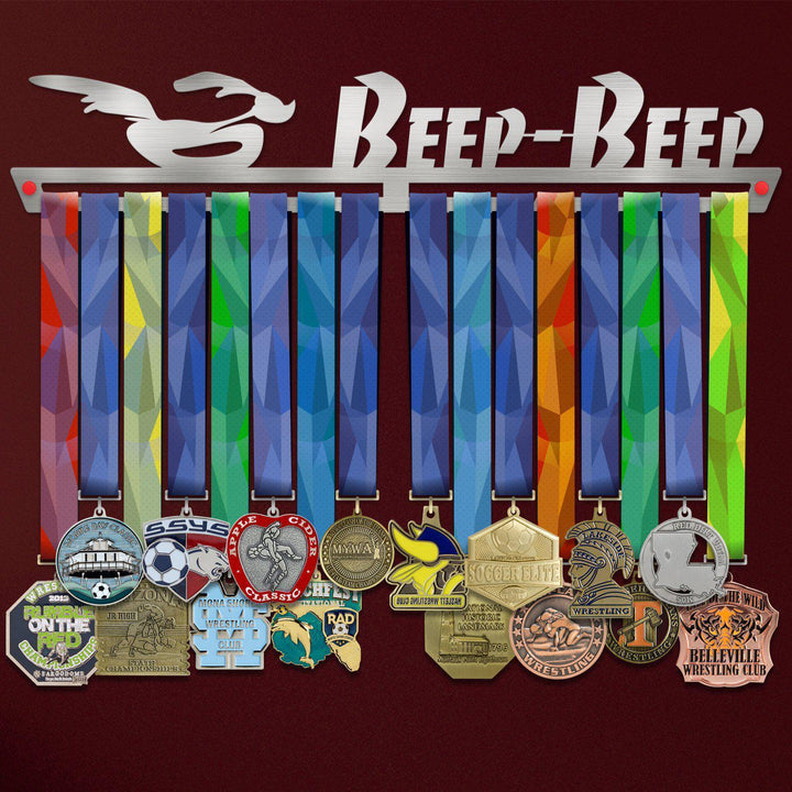 Beep Beep Running Medal Hanger Display Victory Medal Hangers®