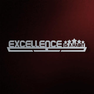 Excellence Is A Habit Medal Hanger Display