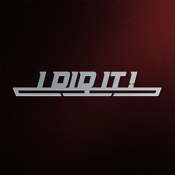 I Did It ! Medal Hanger Display in brushed stainless steel finish, minimalist design perfect for modern decor and medal organization.