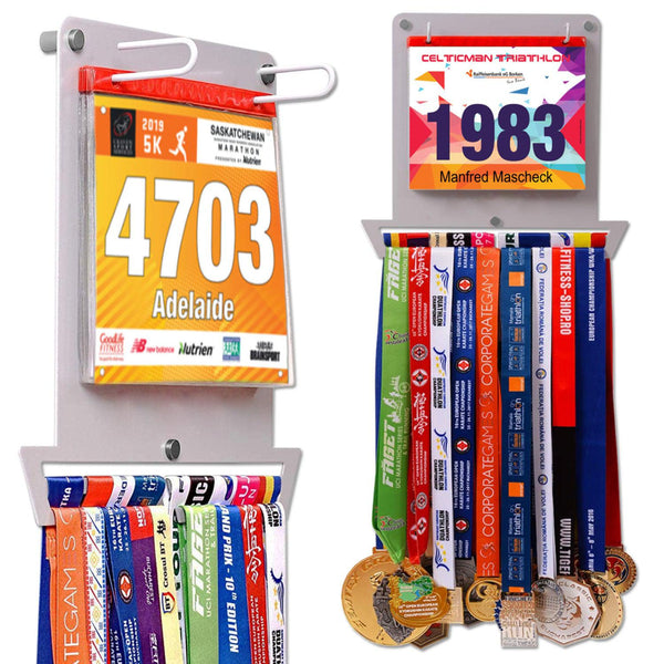 Race Bib Holder + Medal Hanger Display Rack V1-Medal Display-Victory Hangers®