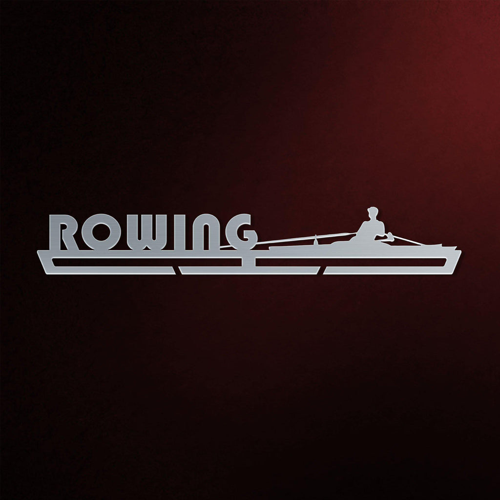 Rowing Medal Hanger Display V1 made of brushed stainless steel ...