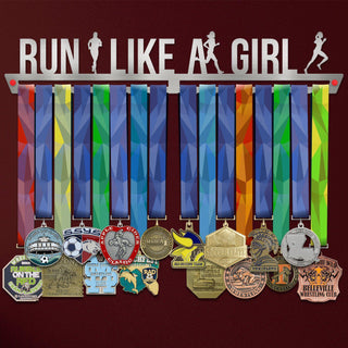 Run Like A Girl Medal Hanger Display-Medal Display-Victory Hangers®
