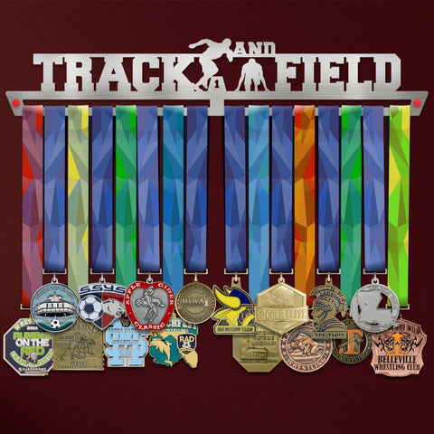 Allied Medal Hanger - Hockey Design - USA Made Stainless Steel Display For Medals & Ribbons