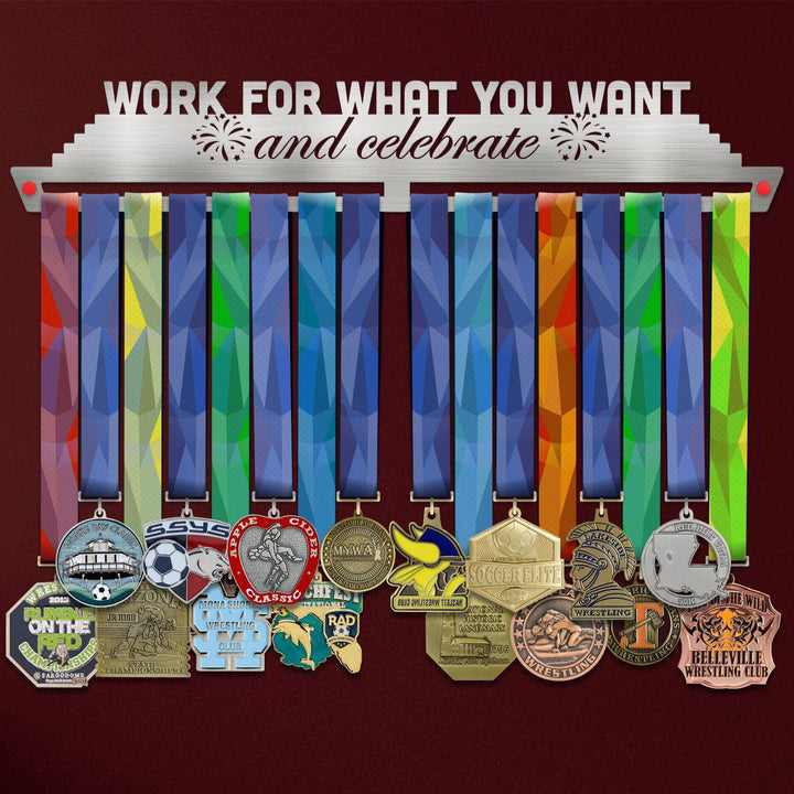 Work For What You Want Medal Hanger Display Victory Medal Hangers®