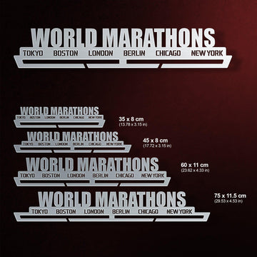 World Marathons Majors Medal Hanger Display Rack V1 Victory Medal Hangers®